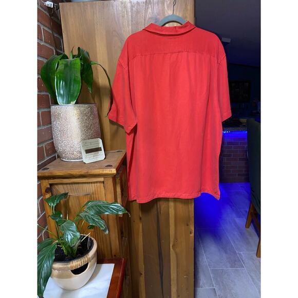 Daniel Cremieux Mens Coral Color Silk/Linen Blend Sport Shirt Sz XXL - Picture 2 of 6